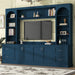 Arched Entertainment Center Wall Unit With Drawers, TV Stand Hearth and Haven
