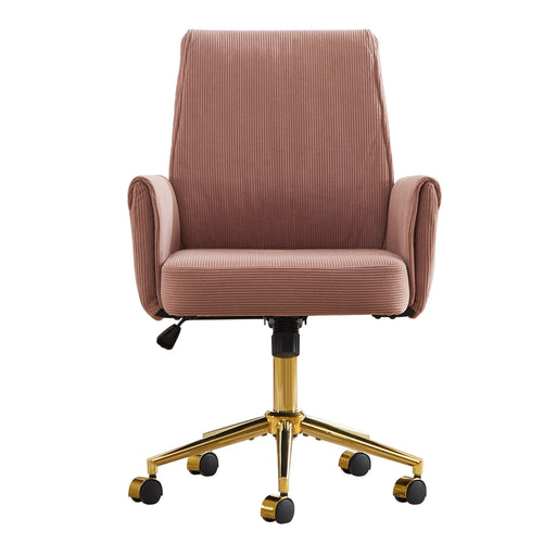 Ergonomic Mid-Back Office Chair With Gold Base Home Essentials