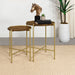 Genevieve - 2 Piece Round Nesting Table - Gold Furniture Max