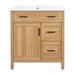 Bathroom Vanity With Sink, 2 Soft Close Drawers, 1 Soft Close Door, Adjustable Shelf Hearth and Haven