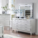 1 Piece Dresser With Snake Skin Bedroom Furniture - Silver Home Essentials