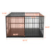 Extra Large Heavy Duty Dog Crate With Removable Pans For Dogs - Black Daily Nest
