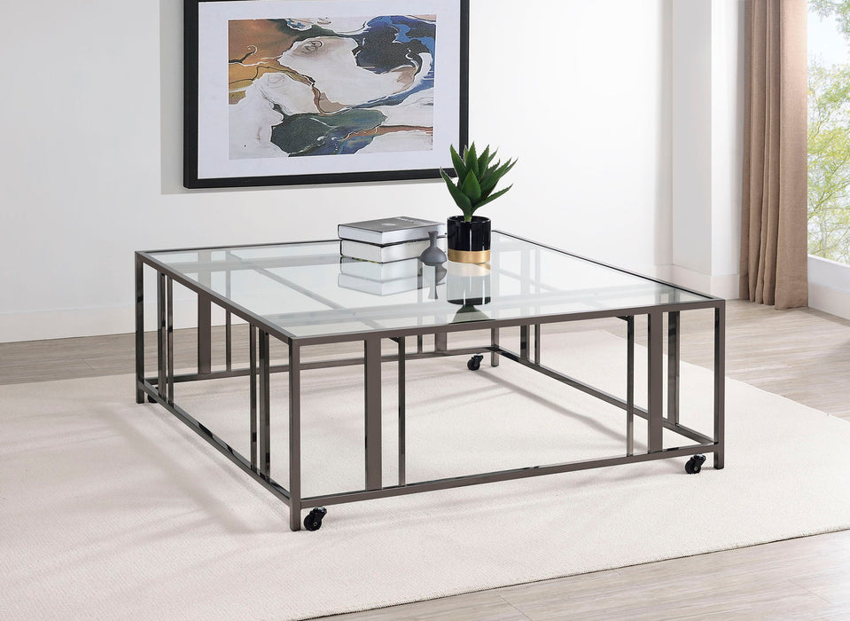 Adri - Square Glass Coffee Table Top - White