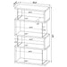 Elias - 4 Shelf Bookshelf With Zigzag Design Furniture Max