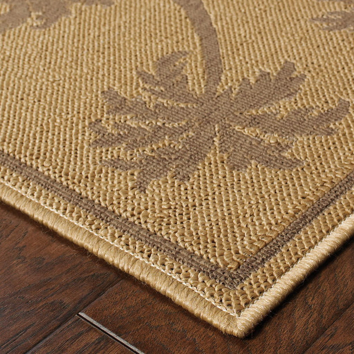 2' X 4' Stain Resistant Rug Indoor / Outdoor - Beige