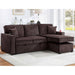 Convertible Sectional With USB / USB - C Port, Storage Chaise, Pull-Out Bed Home Essentials