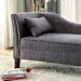 Chaise With Nailhead Trim And Plush Pillow Home Essentials