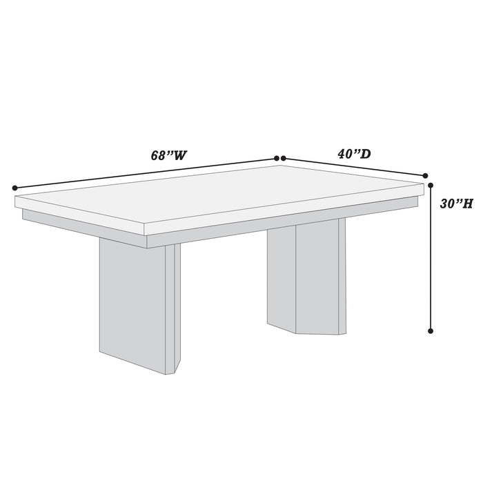Dining Table For Kitchen - Black / White Home Essentials