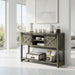 Farmhouse Entryway Table With Sliding Barn Door Home Essentials