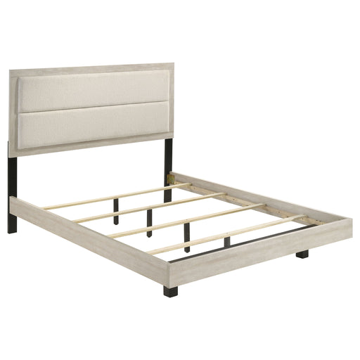 Strout - 4 Piece Queen Bedroom Set With Upholstered Headboard - Rustic Furniture Max