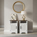 Farmhouse Nightstand With Charging Station & Storage Home Essentials