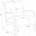 Upholstered Armchair With Back Support Pillow Home Essentials