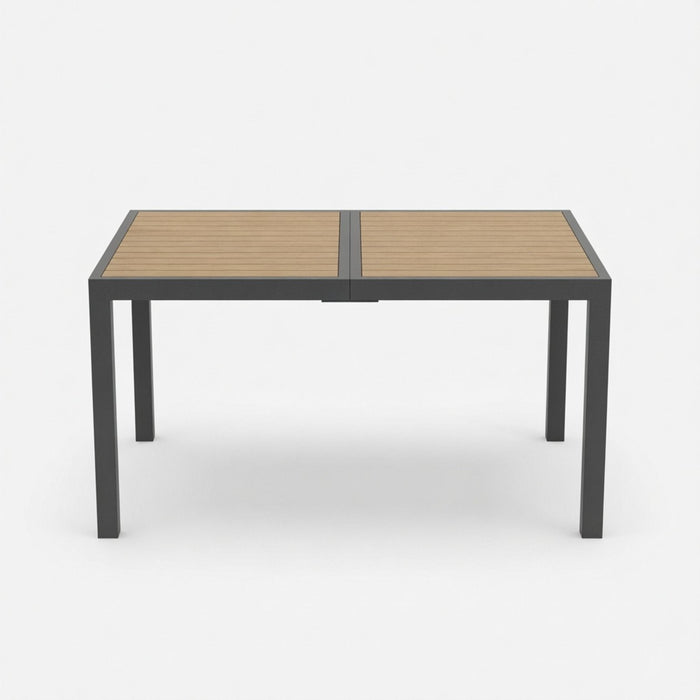 Rectangle Outdoor Patio Table With Slatted Top - Gray Home Essentials