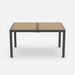 Rectangle Outdoor Patio Table With Slatted Top - Gray Home Essentials