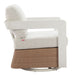 Gelo - Outdoor Swivel Chair - White / Brown Zuo Modern