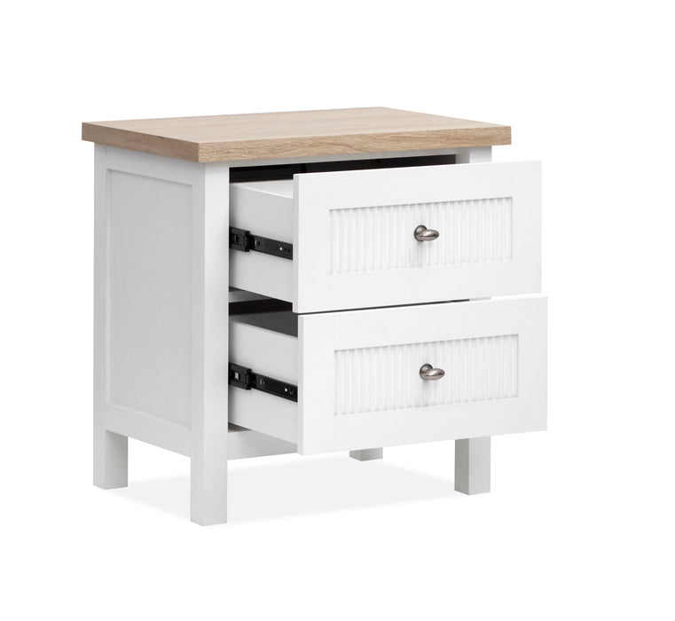 Windmill Harbour - Drawer Nightstand - White Whisp And Sand Magnussen Furniture