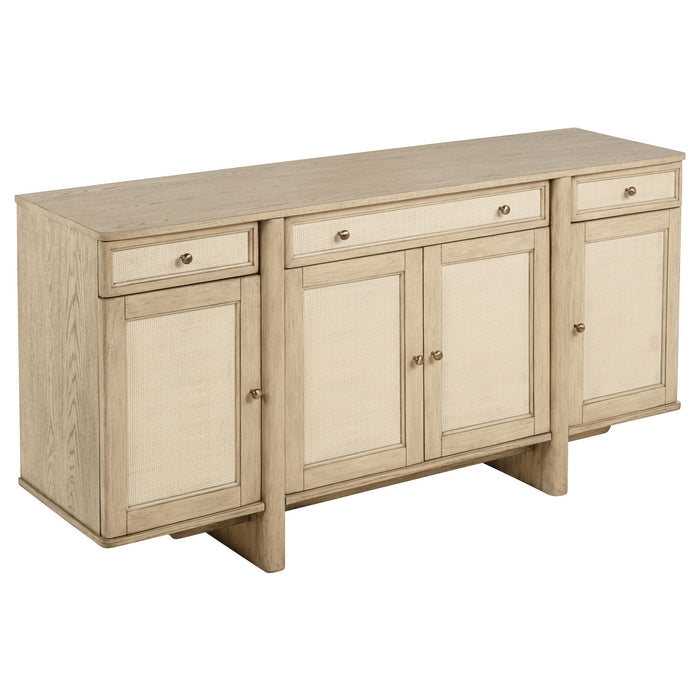 Kimpton - 4 Door Sideboard Buffet Cabinet - Beige Furniture Max
