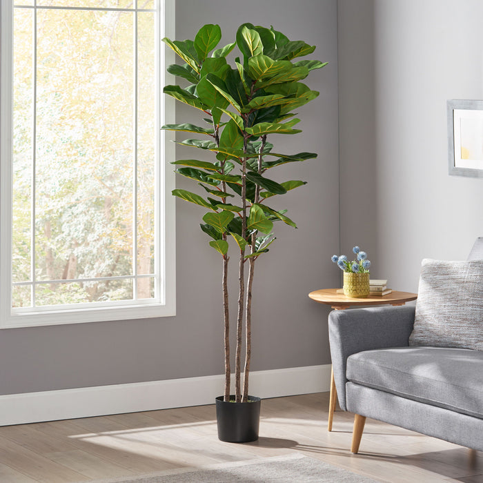 Artificial Fiddle Leaf Fig Tree 72 Leaves - Green