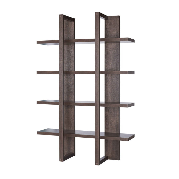 Two Toned Display Cabinet, Tall Bookcase Storage Cabinet