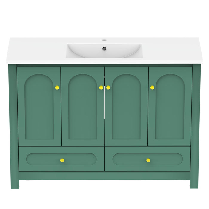 Bathroom Vanity With Sink Combo, 4 Soft Close Doors And 2 Drawers Home Essentials