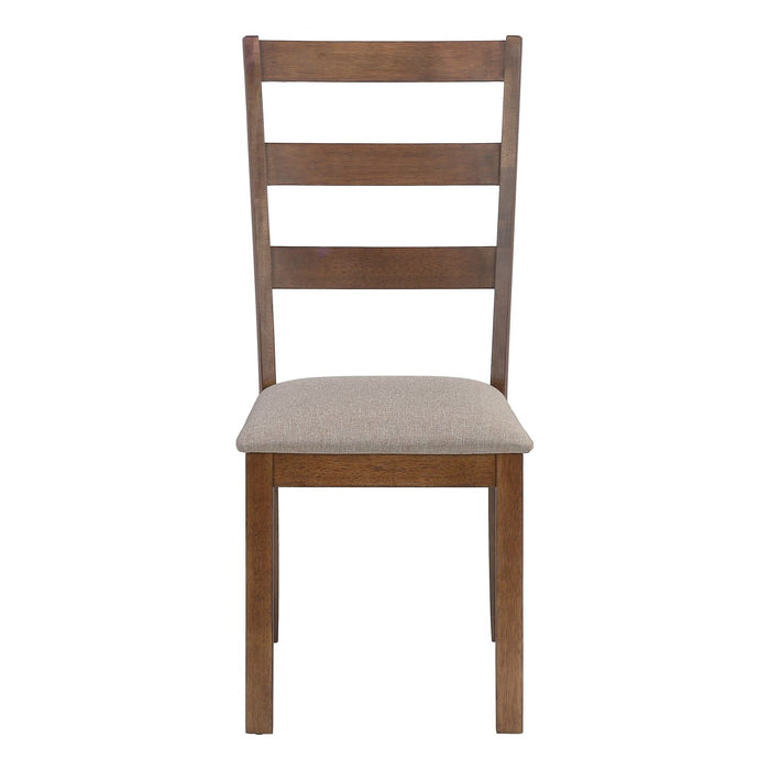 Dining Chair, Side, Upholstered For Dining Room, Transitional (Set of 2) - Beige 8th Street