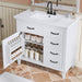 Modern Bathroom Vanity With Sink Top, Flip Drawers, Adjustable Shelf Hearth and Haven