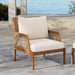 Acacia Wood Patio Furniture Club Chair, Outdoor Wicker Armchair, Deep Seating With Soft Cushions For Porch - Teak / Mix Brown Noble House