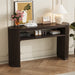 Console Table With Fluted Legs, Open Shelf Hearth and Haven