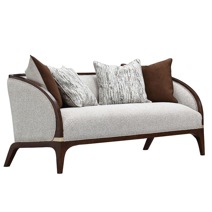 Houston - Loveseat - Pebble / Walnut