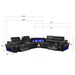 Nova - Sectional With Bluetooth Speaker, LED And Lifting Wine Cabinet Matrix Furniture Group