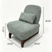 Curved Base Lazy Lounge Accent Chair - Blue / Brown Home Essentials