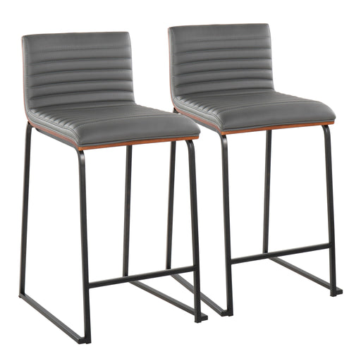 Mason Mara - Contemporary Fixed Height Quality Counter Stool (Set of 2) Lumi Source