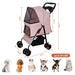 Foldable Pet Stroller For Small Dogs And Cats With Multi Functional Tray Daily Nest