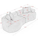 4 Seater Curved Cloud Sectional Sofa Home Essentials