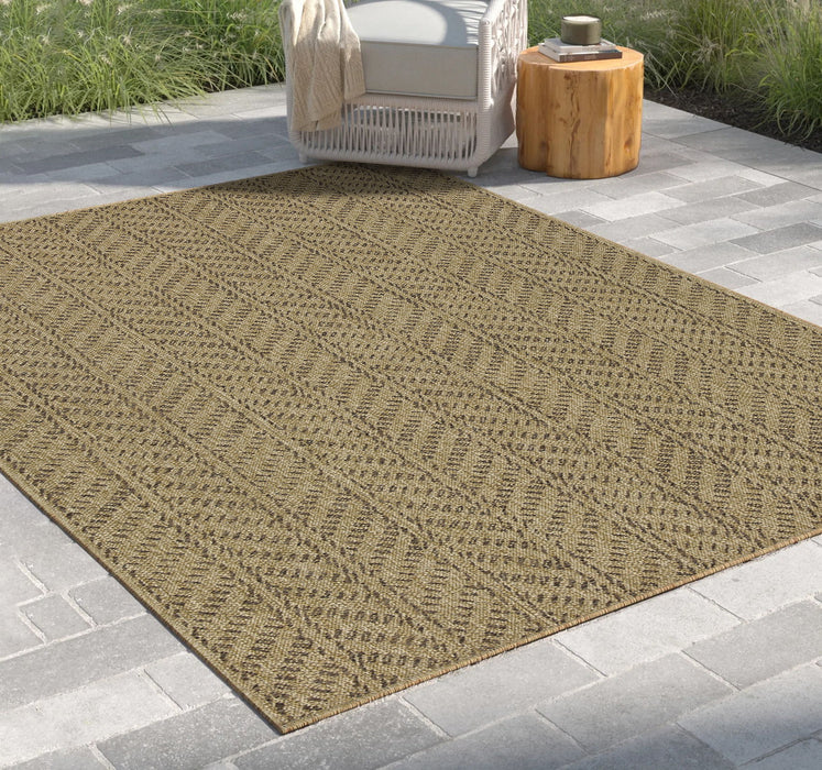 Earth - 5'3" X 7'3" Indoor, Outdoor Area Rug - Natural, Mocha