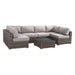 6 Person Wicker Seating Group With Premium Cushions - Gray Mix LSI Patio Furniture