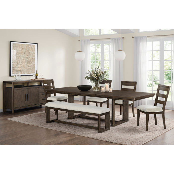 Side Server With Glass Inlay - Dark Oak Emerald Home
