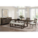 Trestle Dining Table With Leaf - Dark Oak Emerald Home