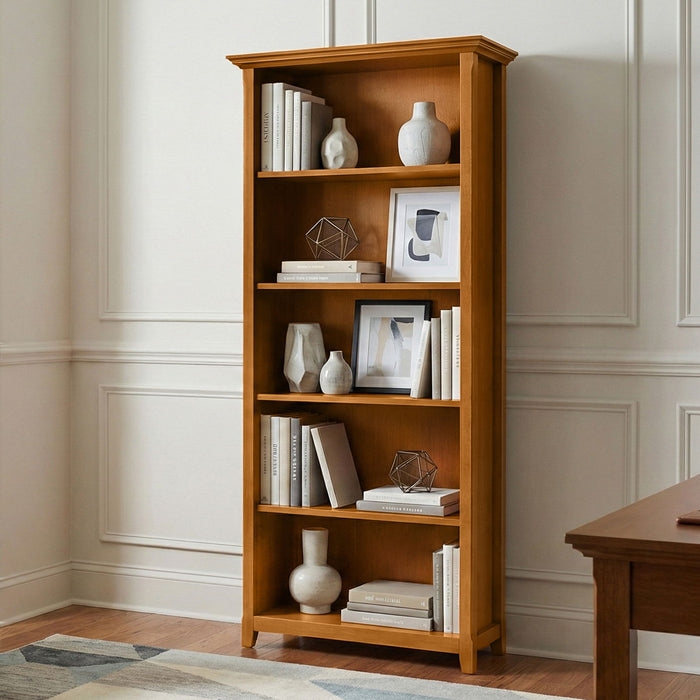 Amherst - 5 Shelf Bookcase, Handcrafted Simpli-Home