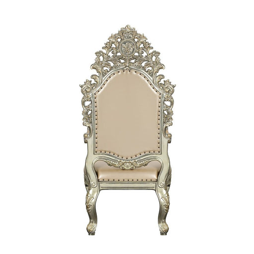 Sorina - Arm Chair (Set of 2) - Synthetic Leather & Antique Gold ACME