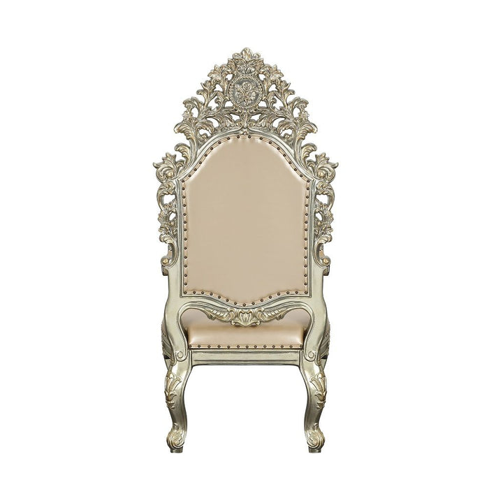 Sorina - Arm Chair (Set of 2) - Synthetic Leather & Antique Gold ACME