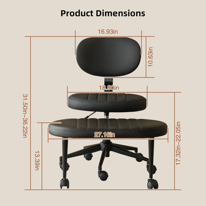 Ergonomic Cross Legged Office Chair With Back Support Home Essentials