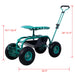 Rolling Garden Scooter Cart Seat With Wheels, 360 Swivel Seat, Tool Tray Daily Nest