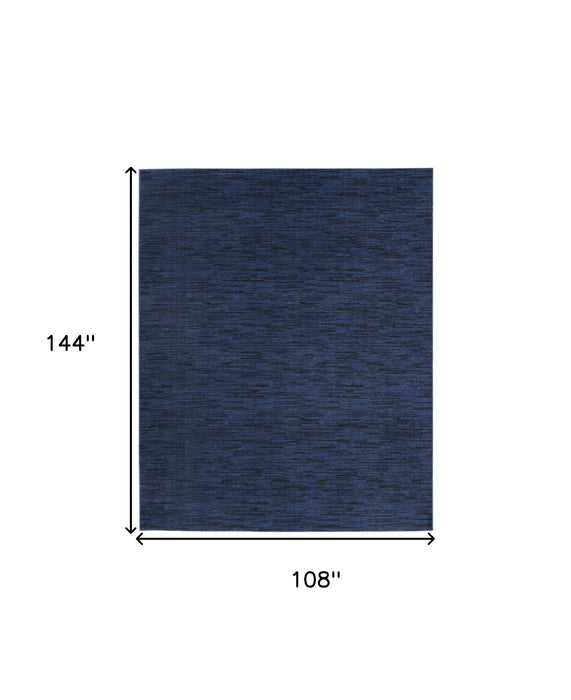 9' X 12' Stain Resistant Indoor / Outdoor Area Rug - Midnight Blue