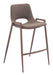 Desi - Counter Stool With Walnut Legs (Set of 2) Zuo Modern