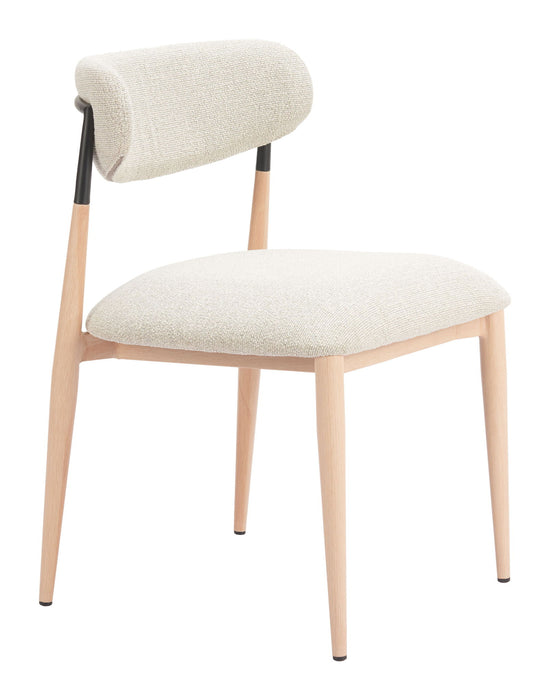 Equinox - Armless Dining Chair (Set of 2) - Oyster Gray / Natural Zuo Modern