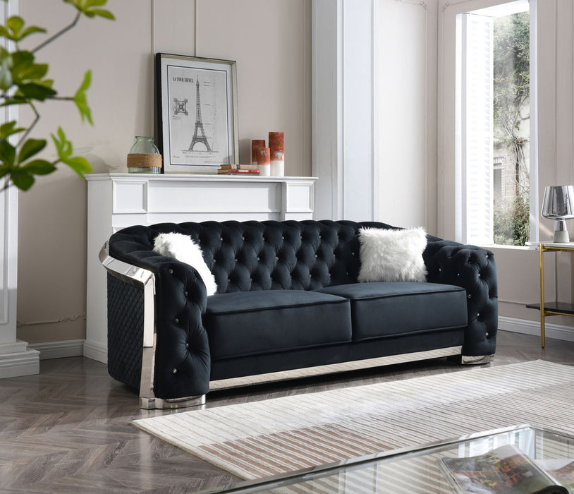 Glory Furniture Sapphire Sofa, Black