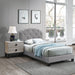 Button Tufted Bed With Nailhead Trim Home Essentials
