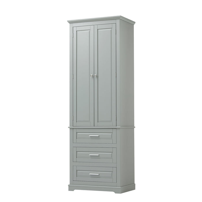 Tall Storage Cabinet With 3 Drawers For Bathroom Hearth and Haven