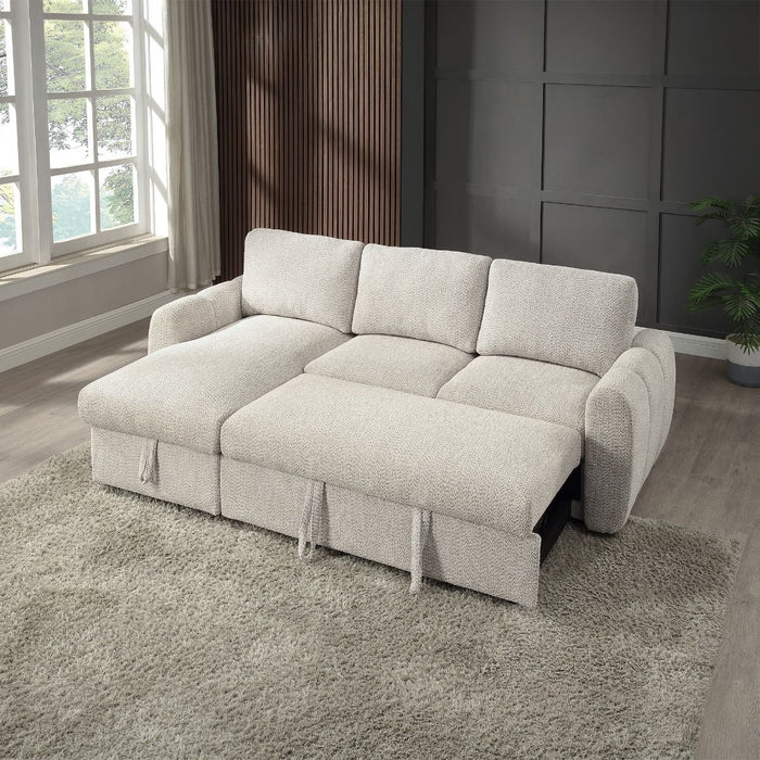 Nuriel - Reversible Sectional Sofa With Sleeper & Storage ACME